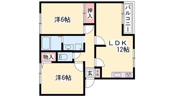 播磨高岡駅 徒歩39分 2階の物件間取画像